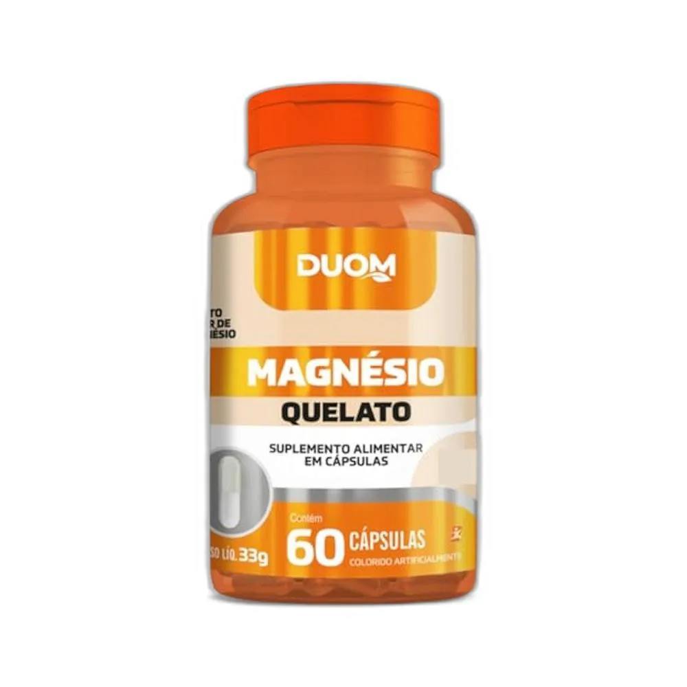 SUPLEMENTO ALIMENTAR MAGNéSIO QUELATO 60 CPS - DUOM