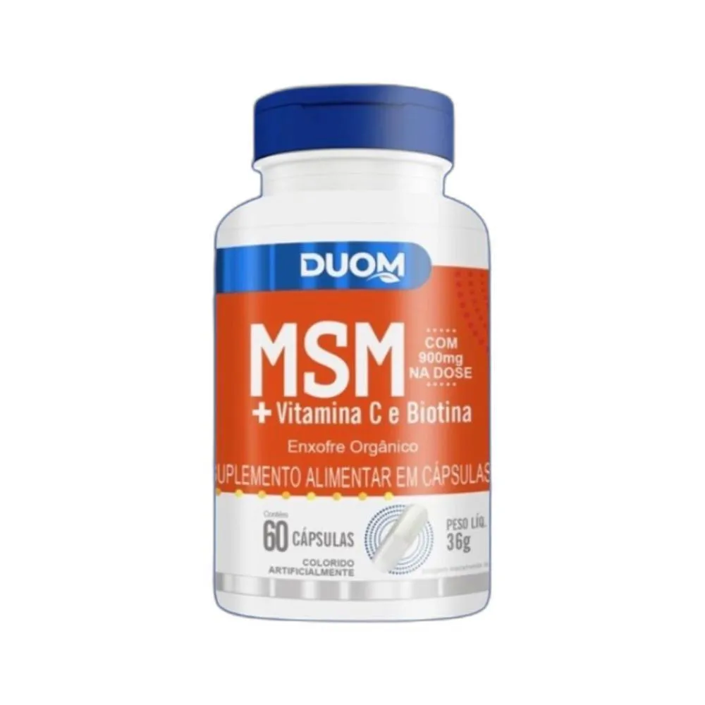 SUPLEMENTO ALIMENTAR MSM+VITAMINA C E BIOTINA 60 CPS - DUOM