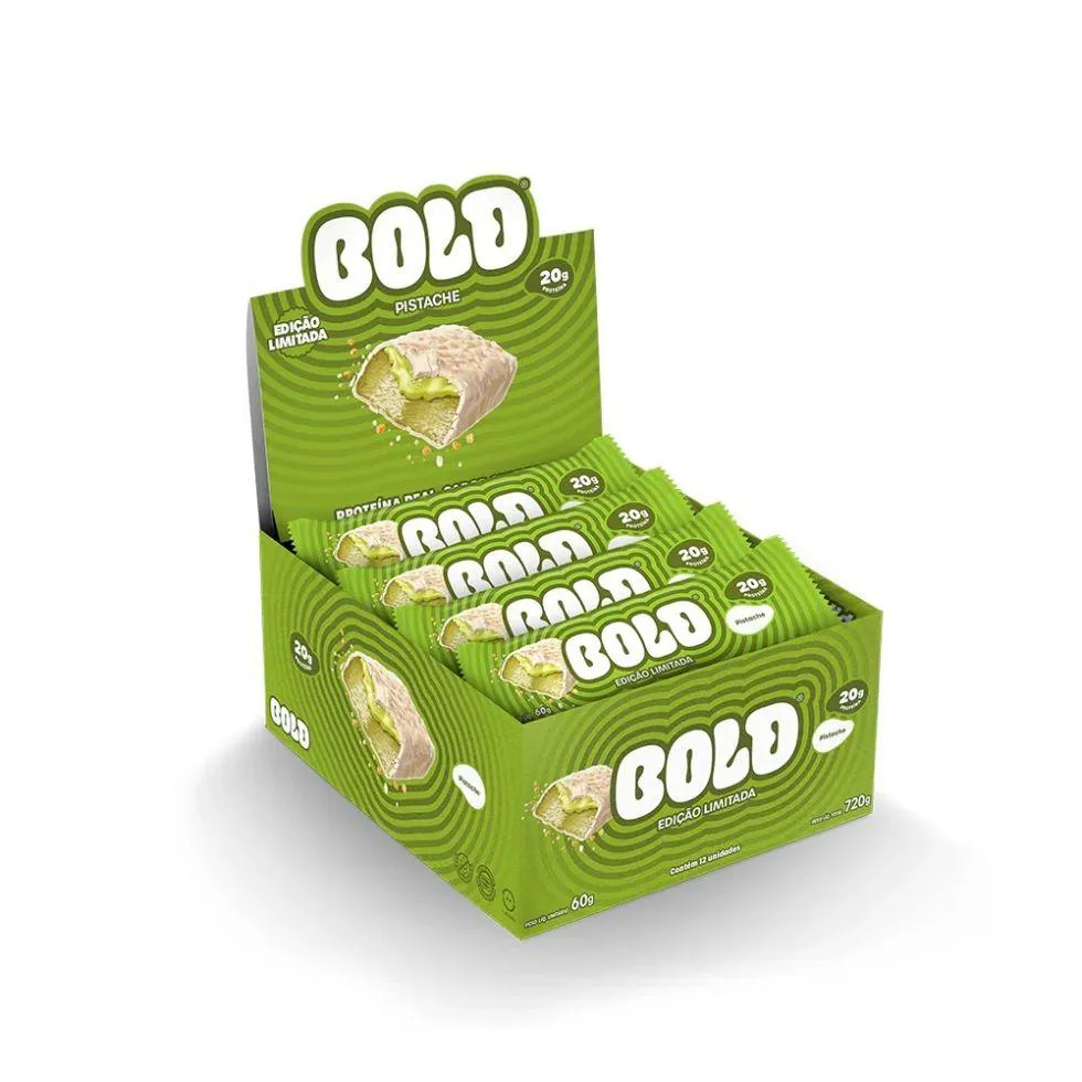 BOLD BAR DISPLAY (12 UNID DE 60G) - SABOR: PISTACHE