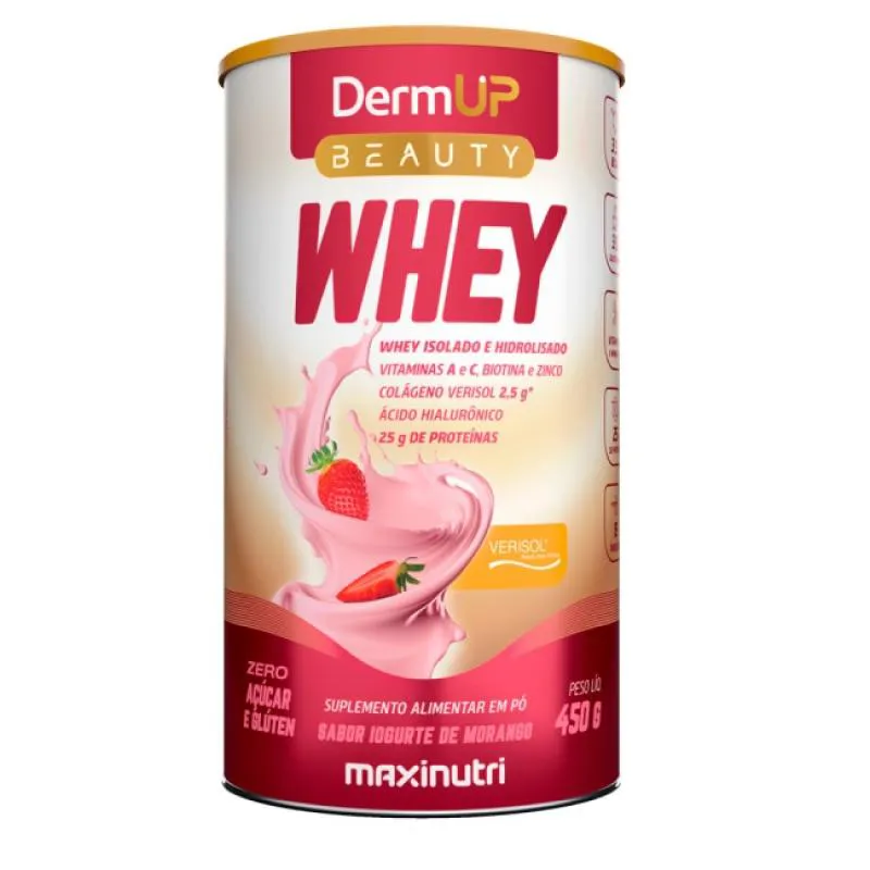 DERMUP BEAUTY WHEY (450G) - SABOR: IOGURTE DE MORANGO