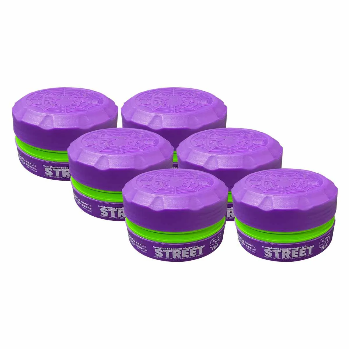 KIT 6X PASTA PARA CABELO TEIA STREET S3 150G ALFA LOOK`S