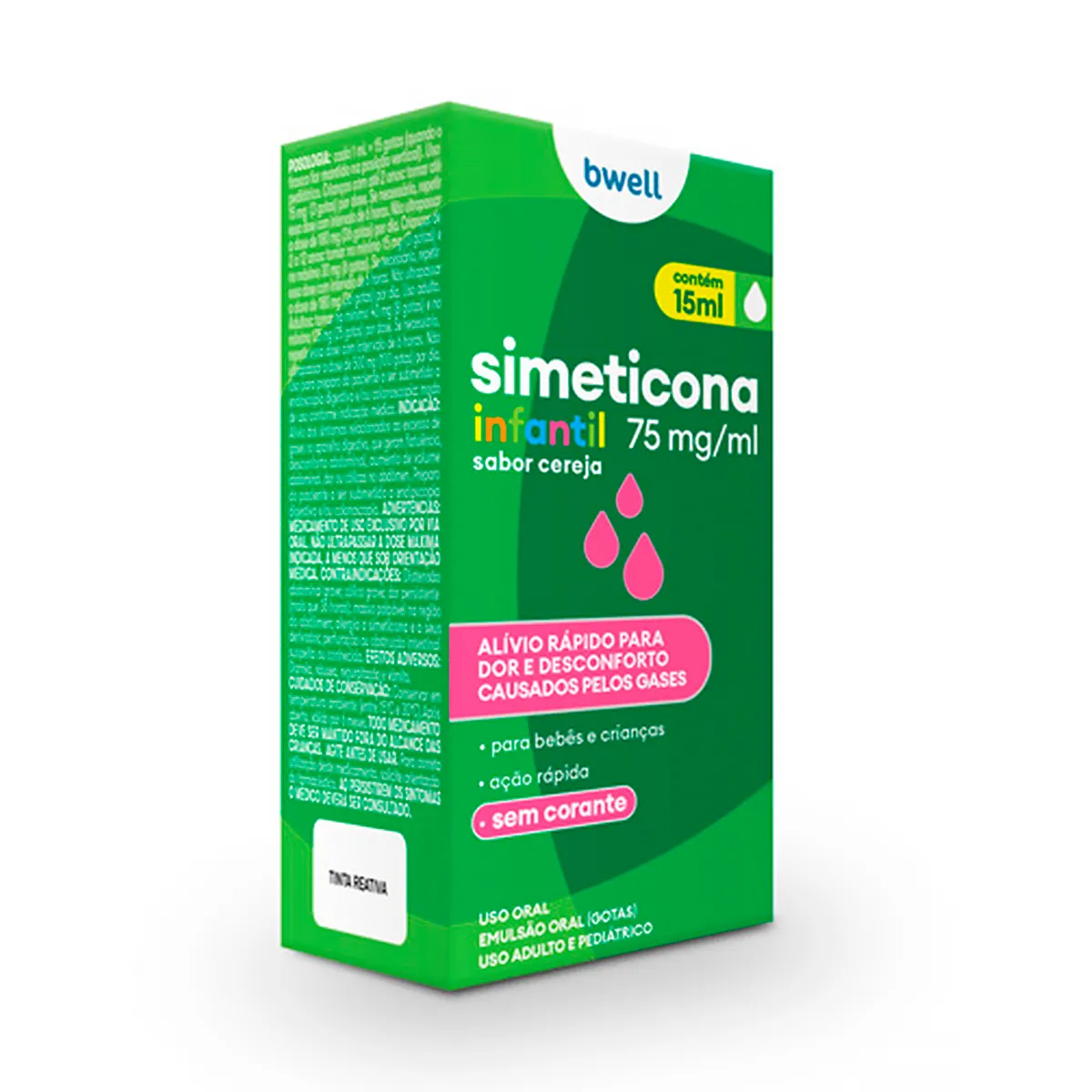 bwell Infantil Simeticona 75mg/ml Sabor Cereja 15ml