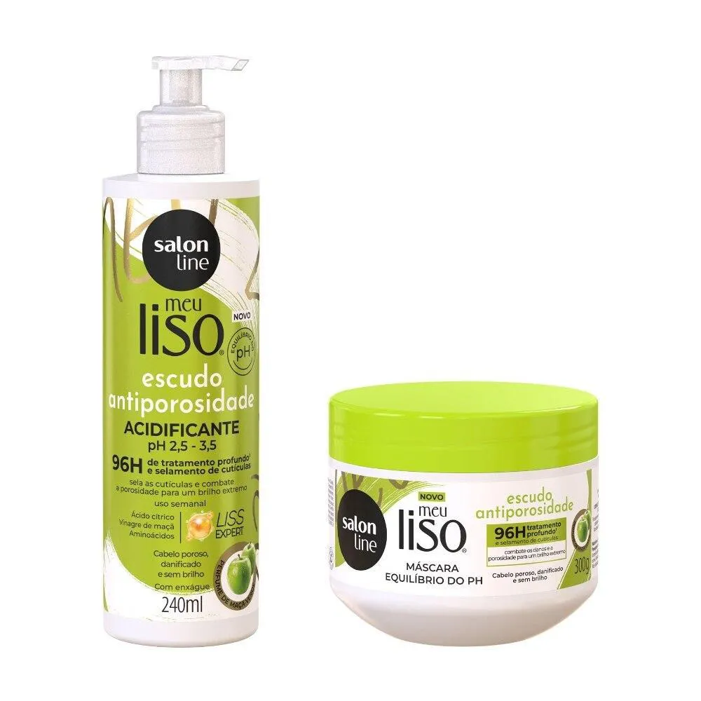 KIT MáSCARA + ACIDIFICANTE MEU LISO ANTIPOROSIDADE
