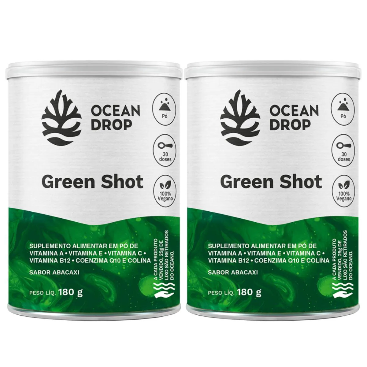 2X GREEN SHOT OCEAN DROP ABACAXI 180G