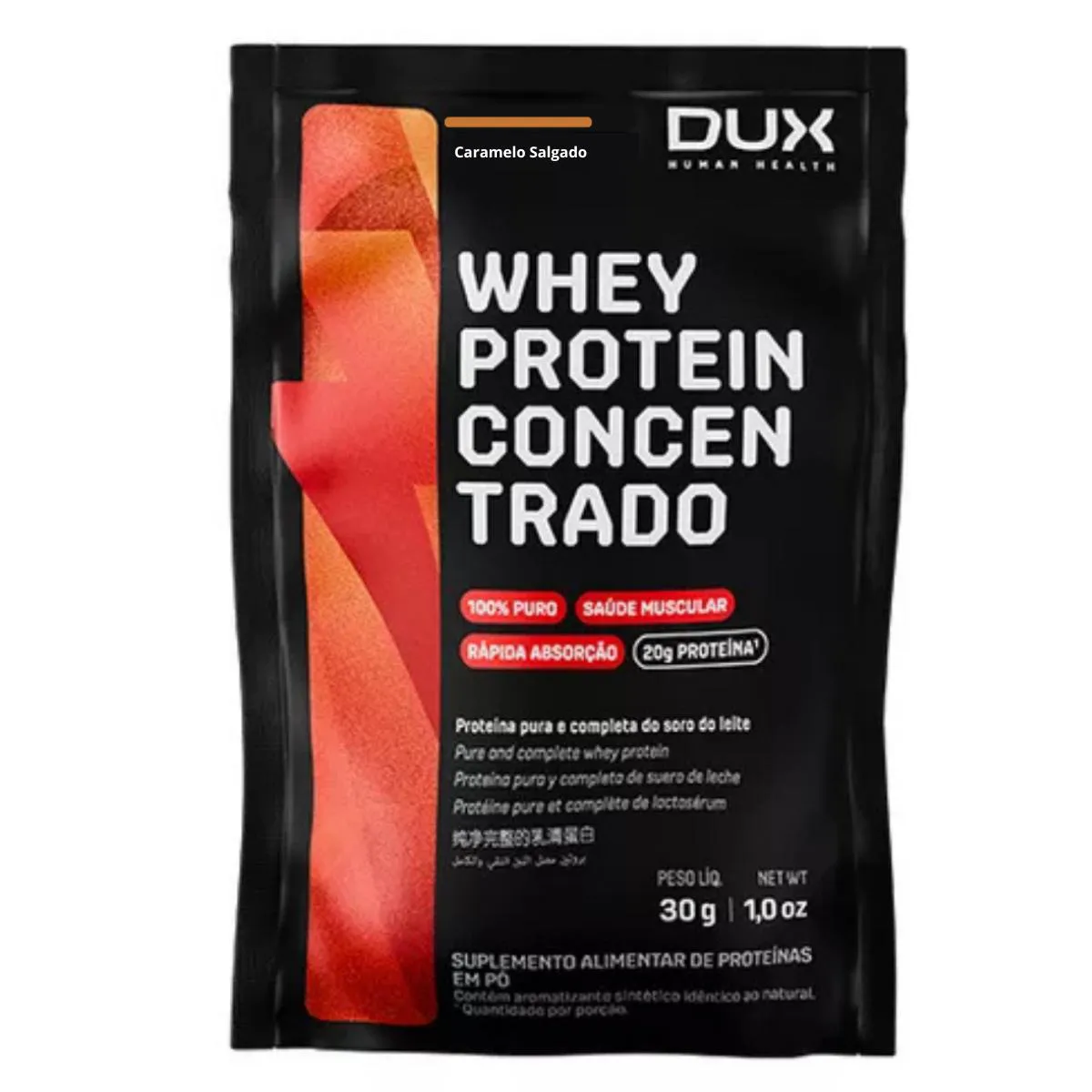 SACHE WHEY PROTEIN CONCENTRADO DUX CARAMELO SALGADO 30G