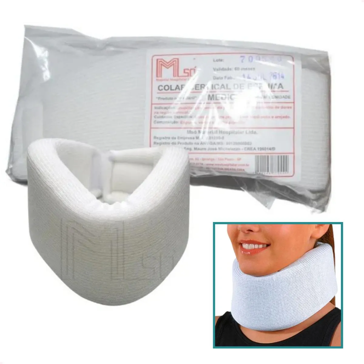 COLAR CERVICAL DE ESPUMA CONFORTáVEL ORTOPéDICO - TAMANHO GG