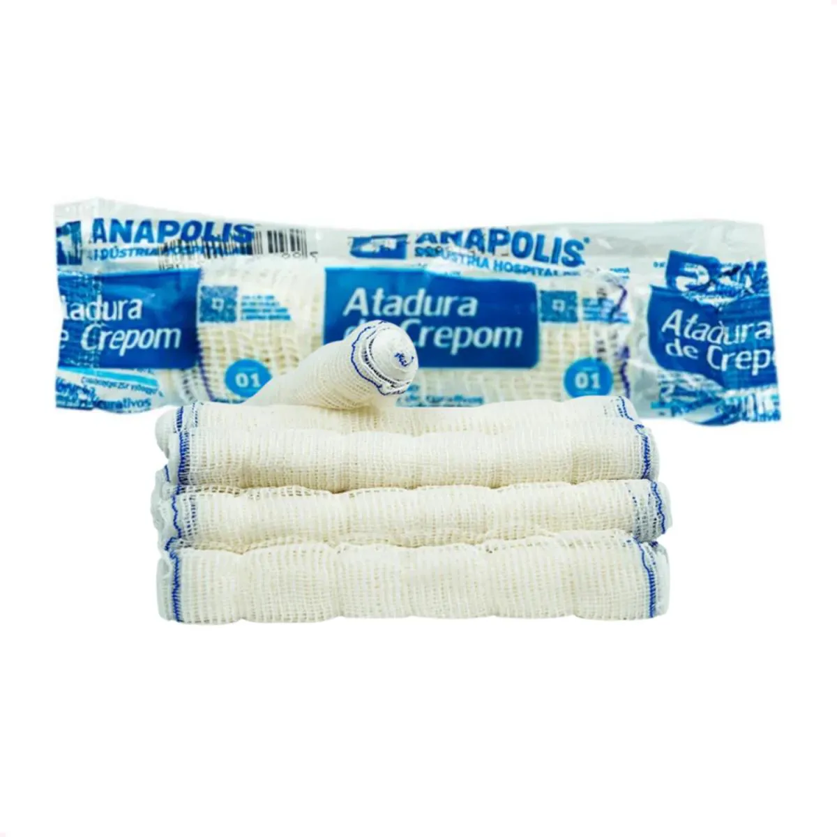 KIT COM 60 ATADURAS DE CREPOM 10CMX1,20M 13 FIOS DA ANáPOLIS
