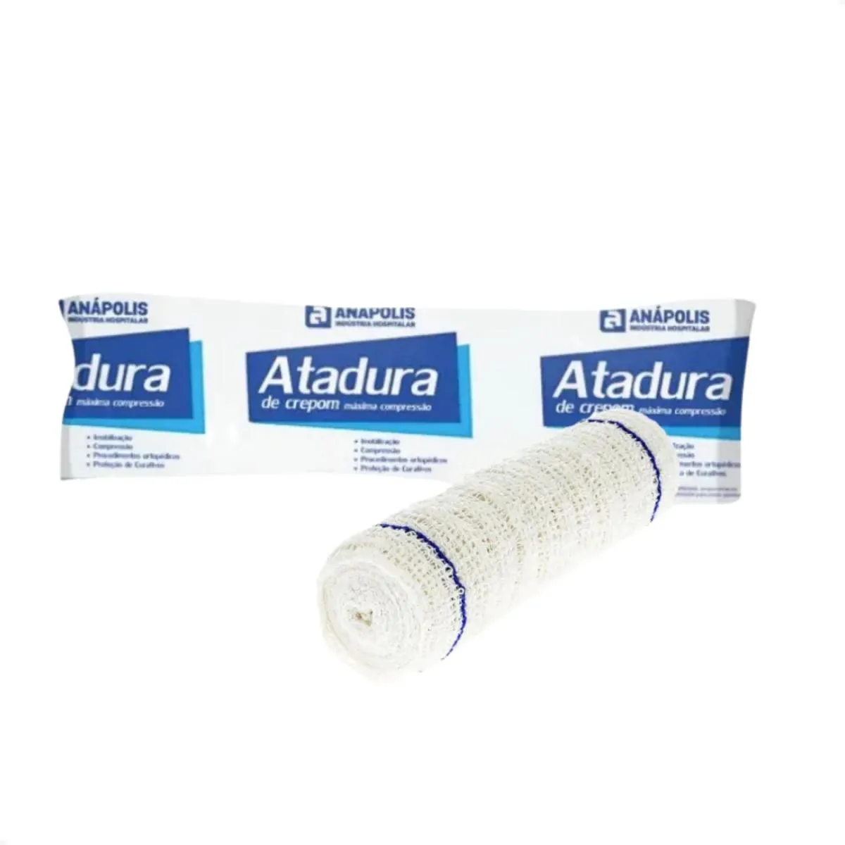 KIT COM 60 ATADURAS DE CREPOM 30CMX1,80M 13 FIOS DA ANáPOLIS