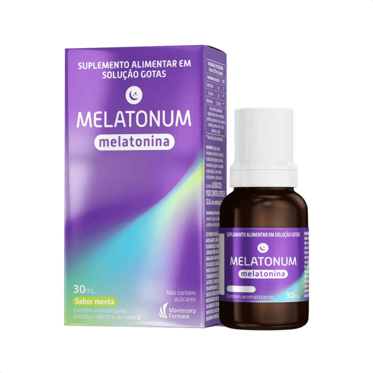 SUPLEMENTO MELATONUM MELATONINA EM GOTAS 30ML C/ SABOR MENTA