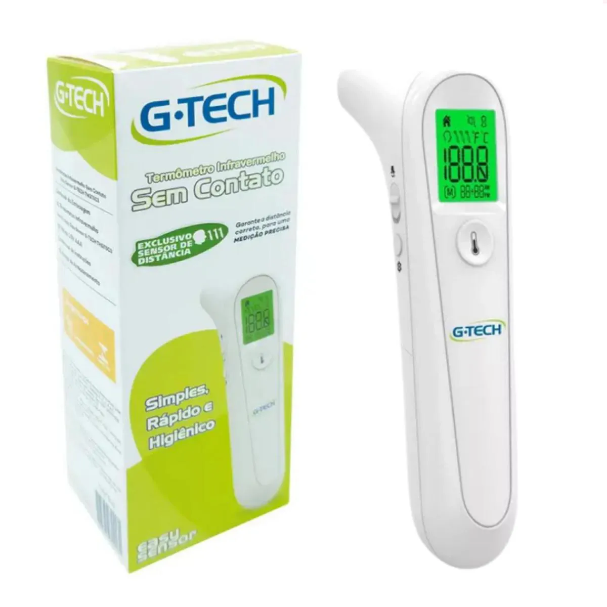 TERMôMETRO CLINICO COM VISOR DIGITAL BRANCO G-TECH  ACCUMED
