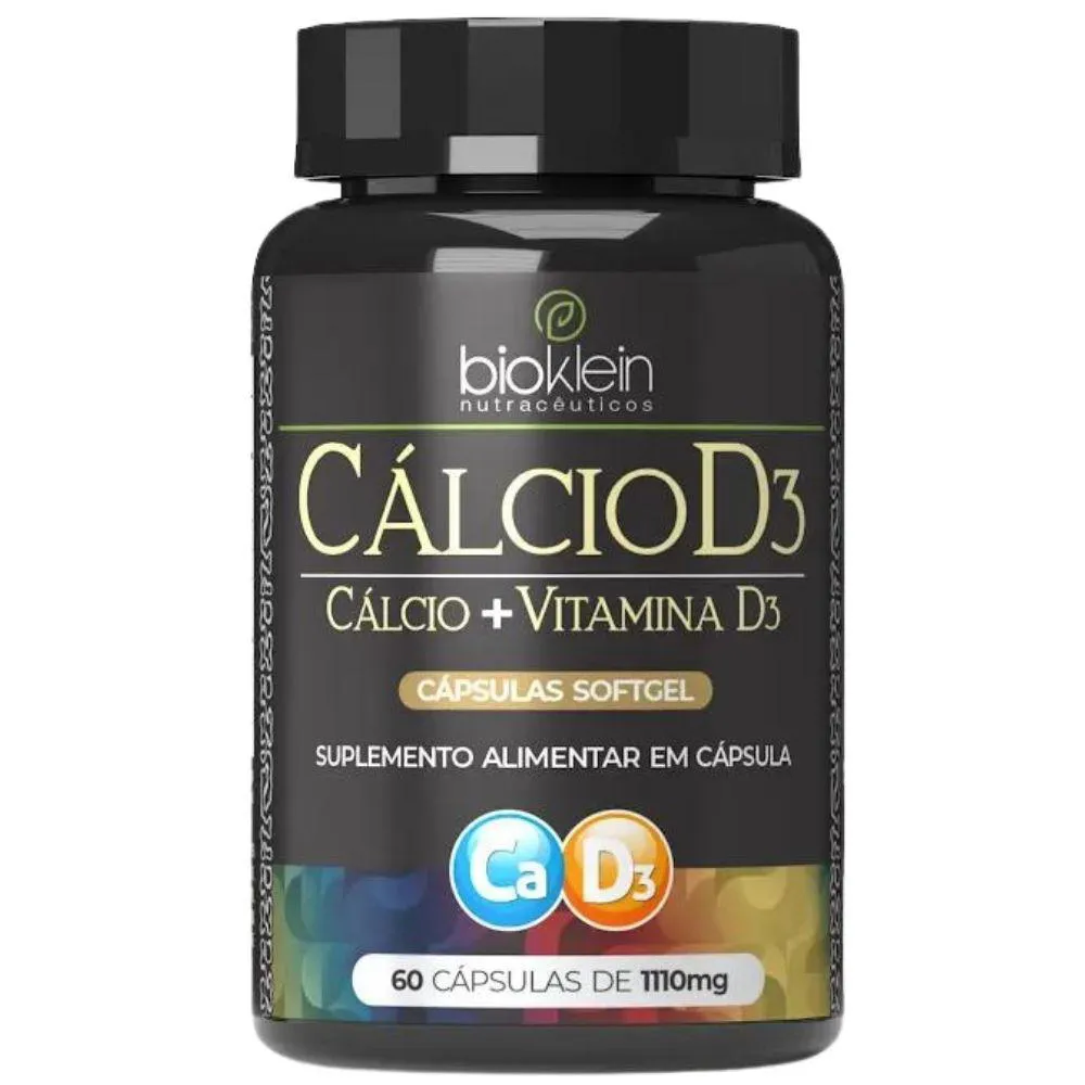 CáLCIO D3 (CáLCIO + VITAMINA D3) 60 CáPSULAS - BIOKLEIN