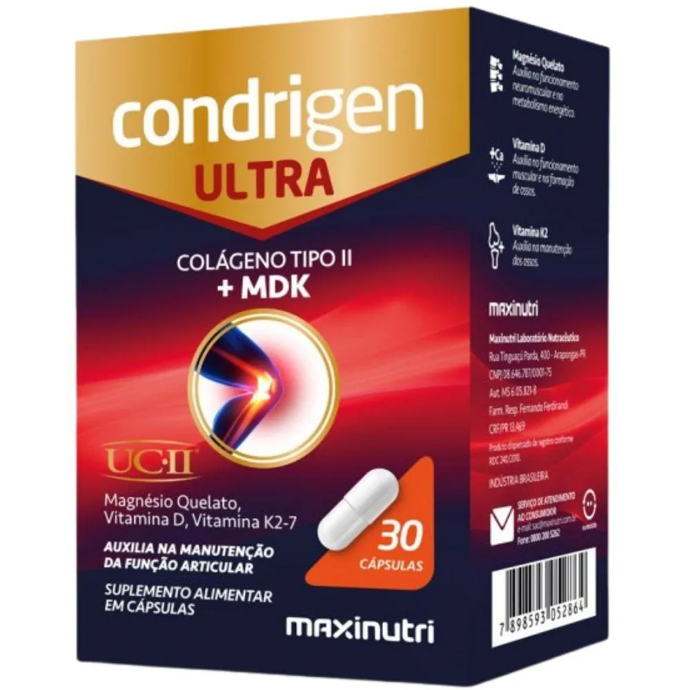 CONDRIGEN ULTRA ( COLáGENO TIPO 2 + MDK) 30 CáPSULAS - MAXINUTRI