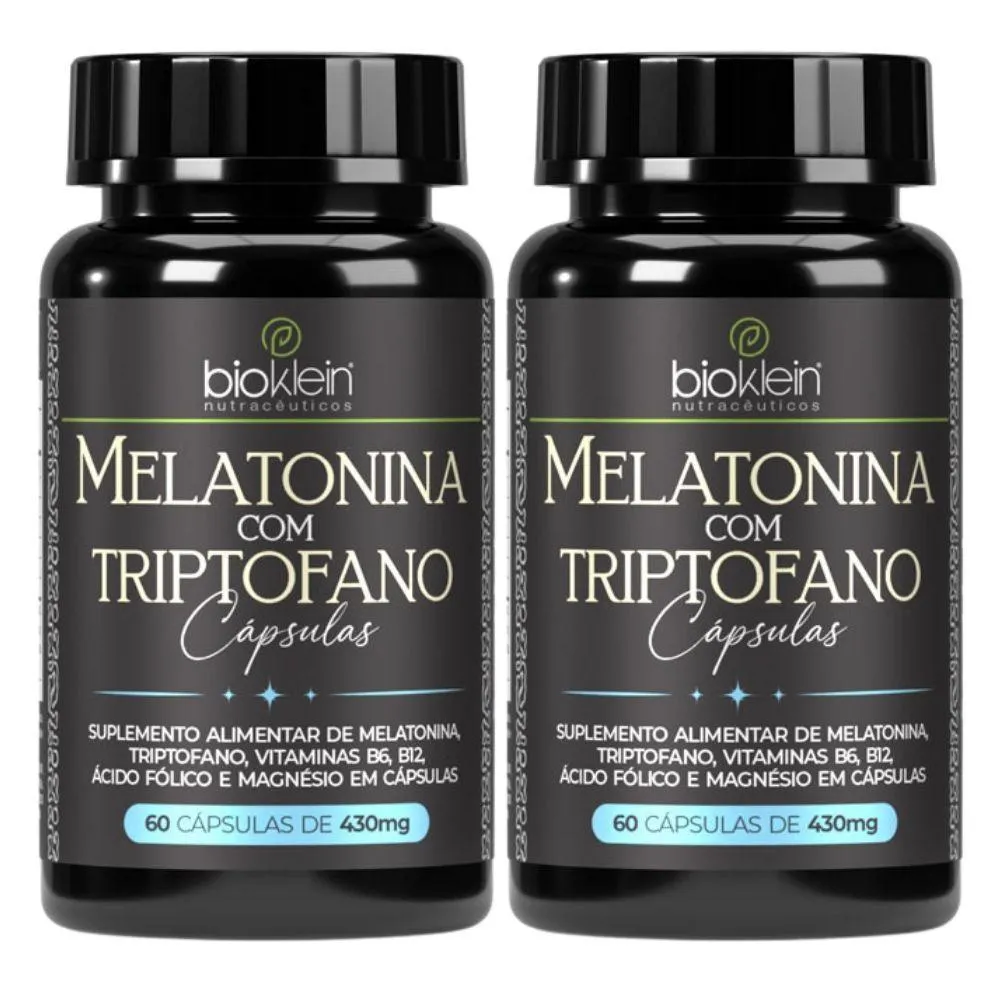 KIT 2X MELATONINA COM TRIPTOFANO 60 CáPSULAS - BIOKLEIN