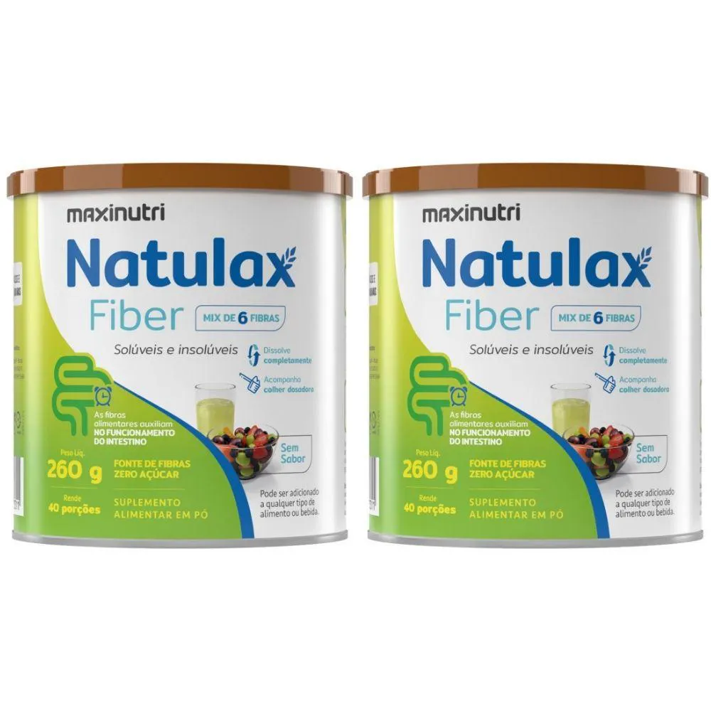 KIT 2X NATULAX FIBER (MIX DE FIBRAS) 260G  - MAXINUTRI
