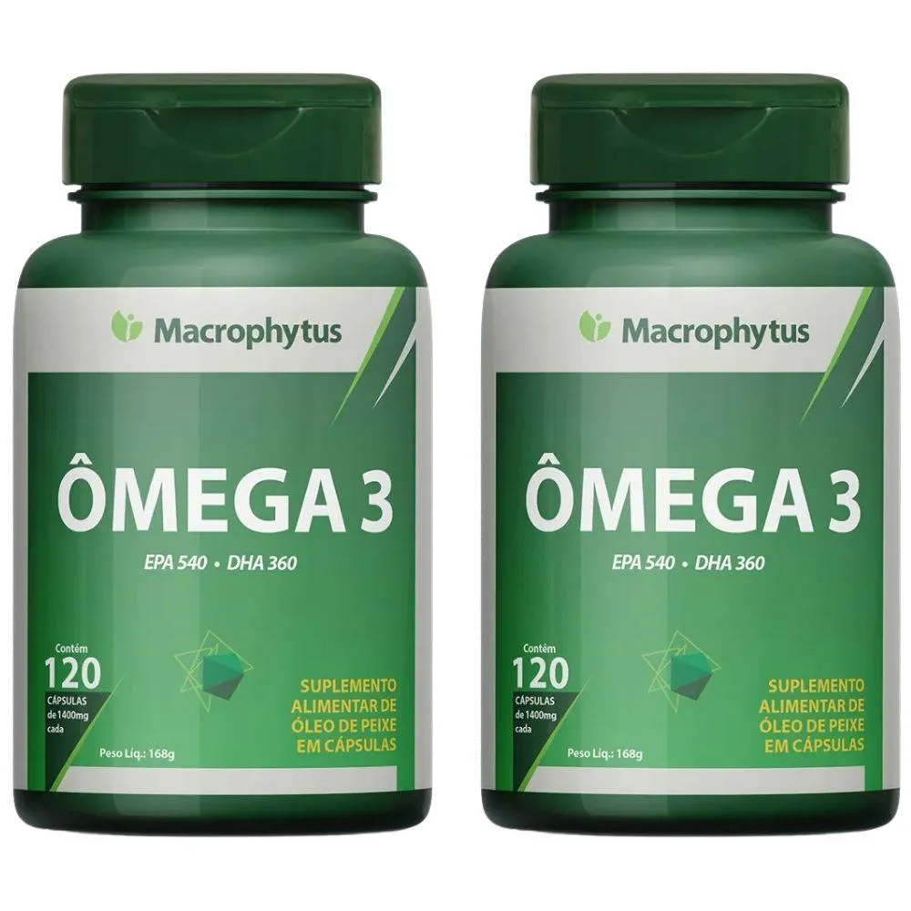 KIT 2X ÔMEGA 3 1400MG EPA/DHA 120 SOFTGELS - MACROPHYTUS