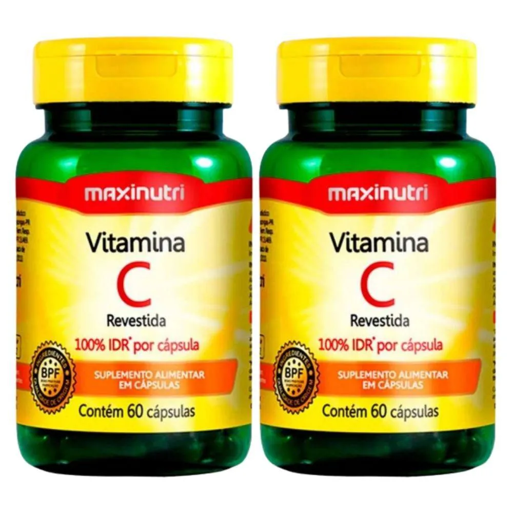 KIT 2X VITAMINA C REVESTIDA 60 CáPSULAS - MAXINUTRI