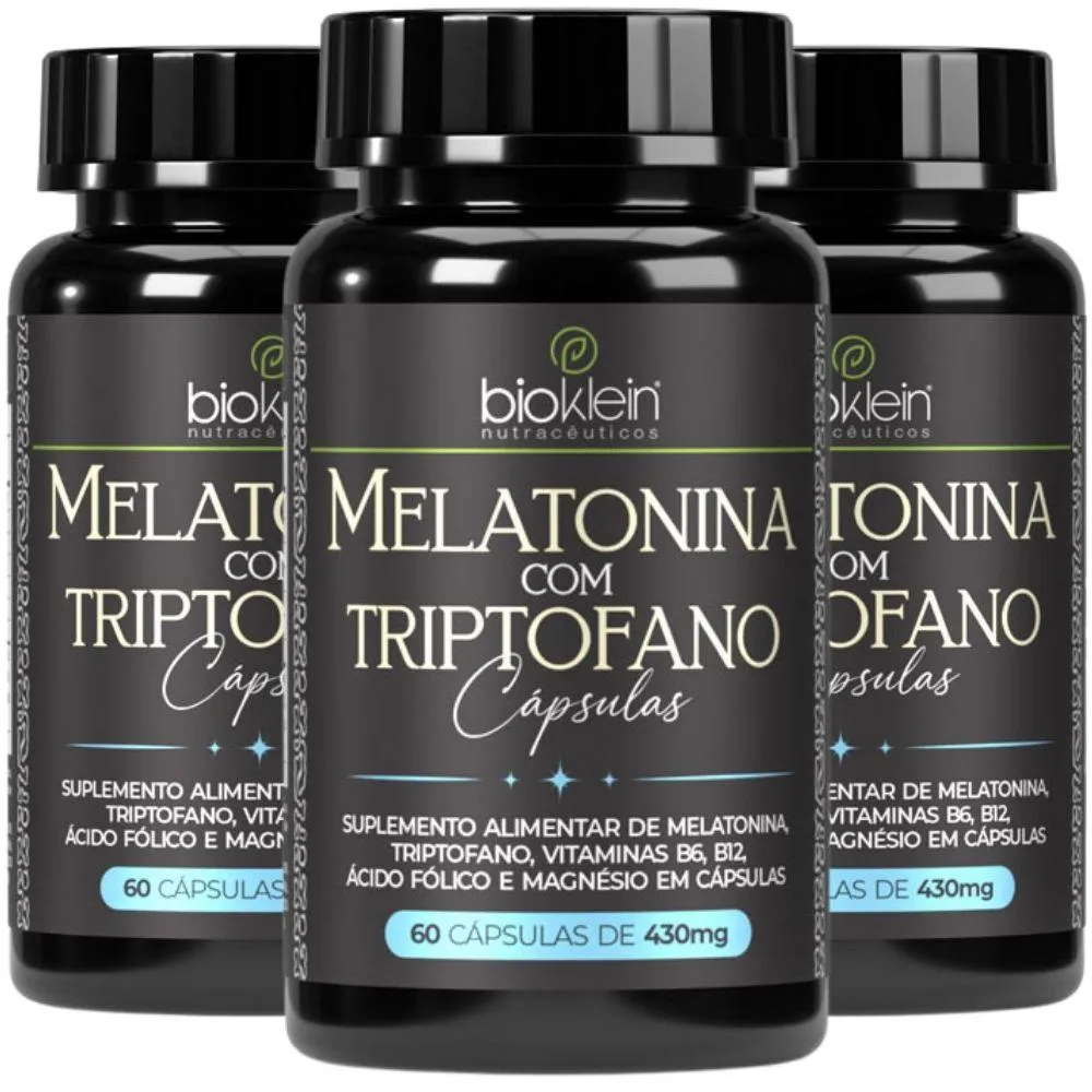 KIT 3X MELATONINA COM TRIPTOFANO 60 CáPSULAS - BIOKLEIN