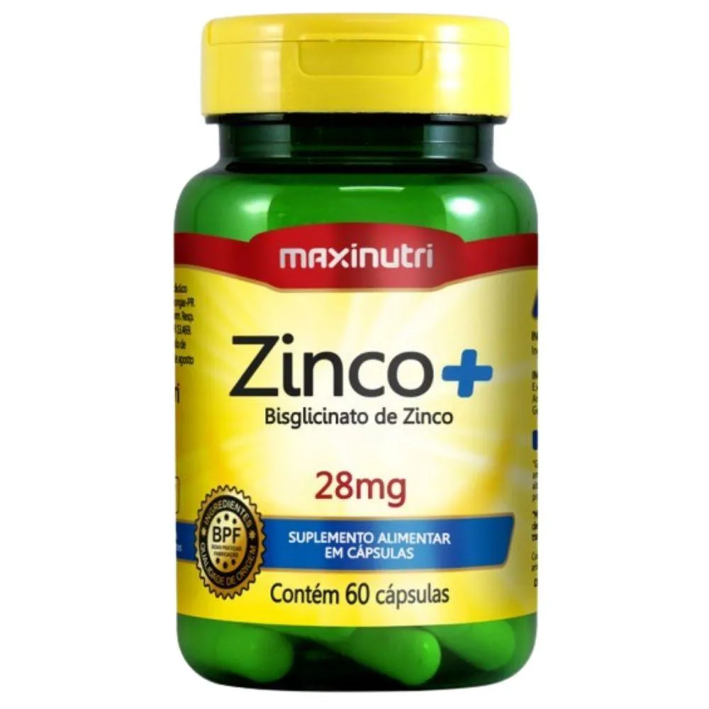 ZINCO+ 28MG 255% IDR 60 CáPSULAS - MAXINUTRI