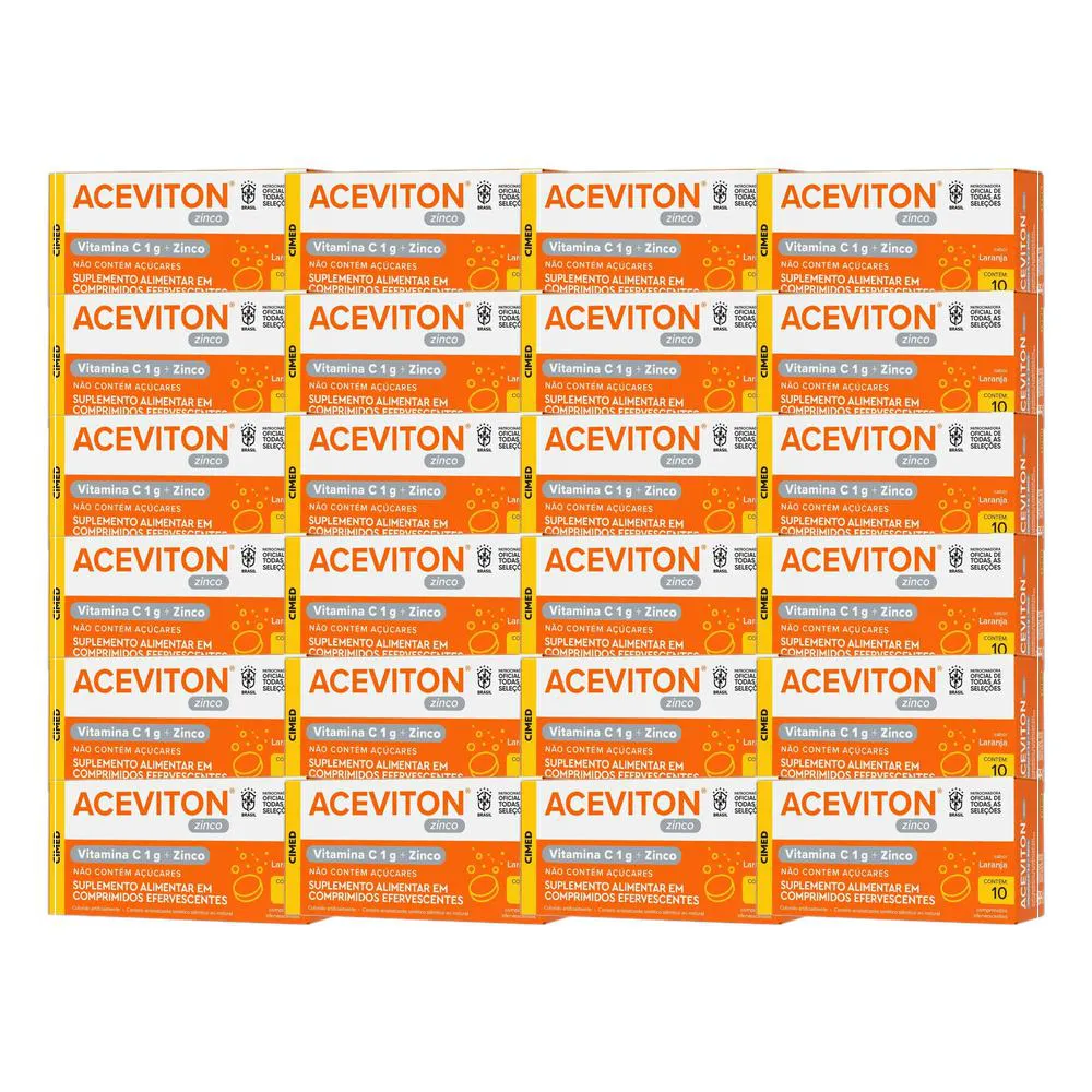 KIT 24X VITAMINA ACEVITON VITAMINA C + ZINCO 10 CPR - CIMED