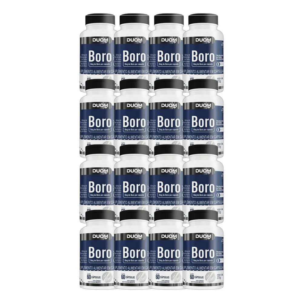 KIT 16X SUPLEMENTO ALIMENTAR BORO 60 CPS - DUOM