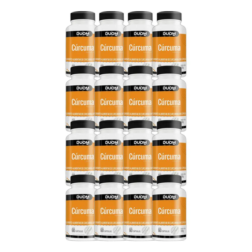 KIT 16X SUPLEMENTO ALIMENTAR CúRCUMA 60 CPS - DUOM