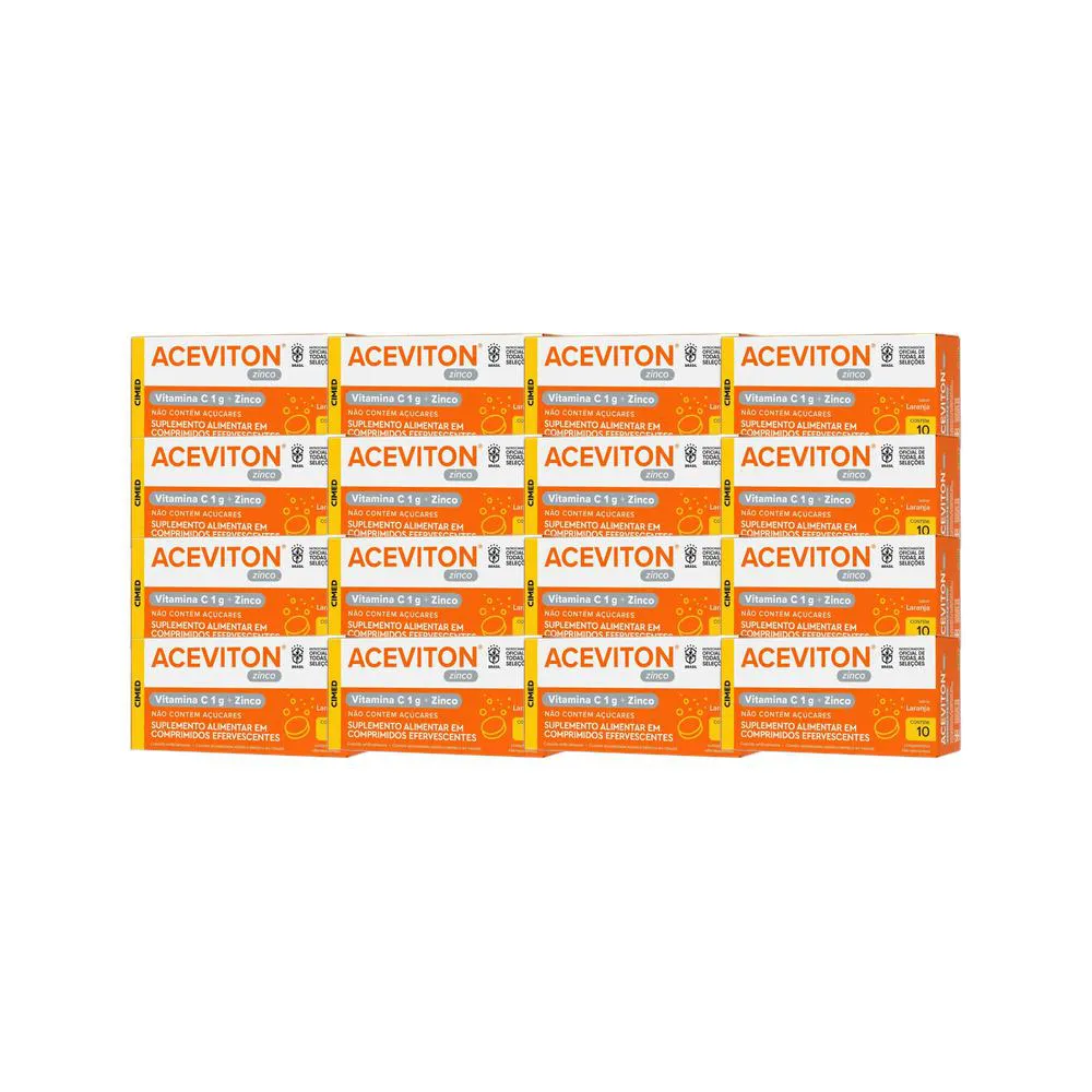 KIT 16X VITAMINA ACEVITON VITAMINA C + ZINCO 10 CPR - CIMED
