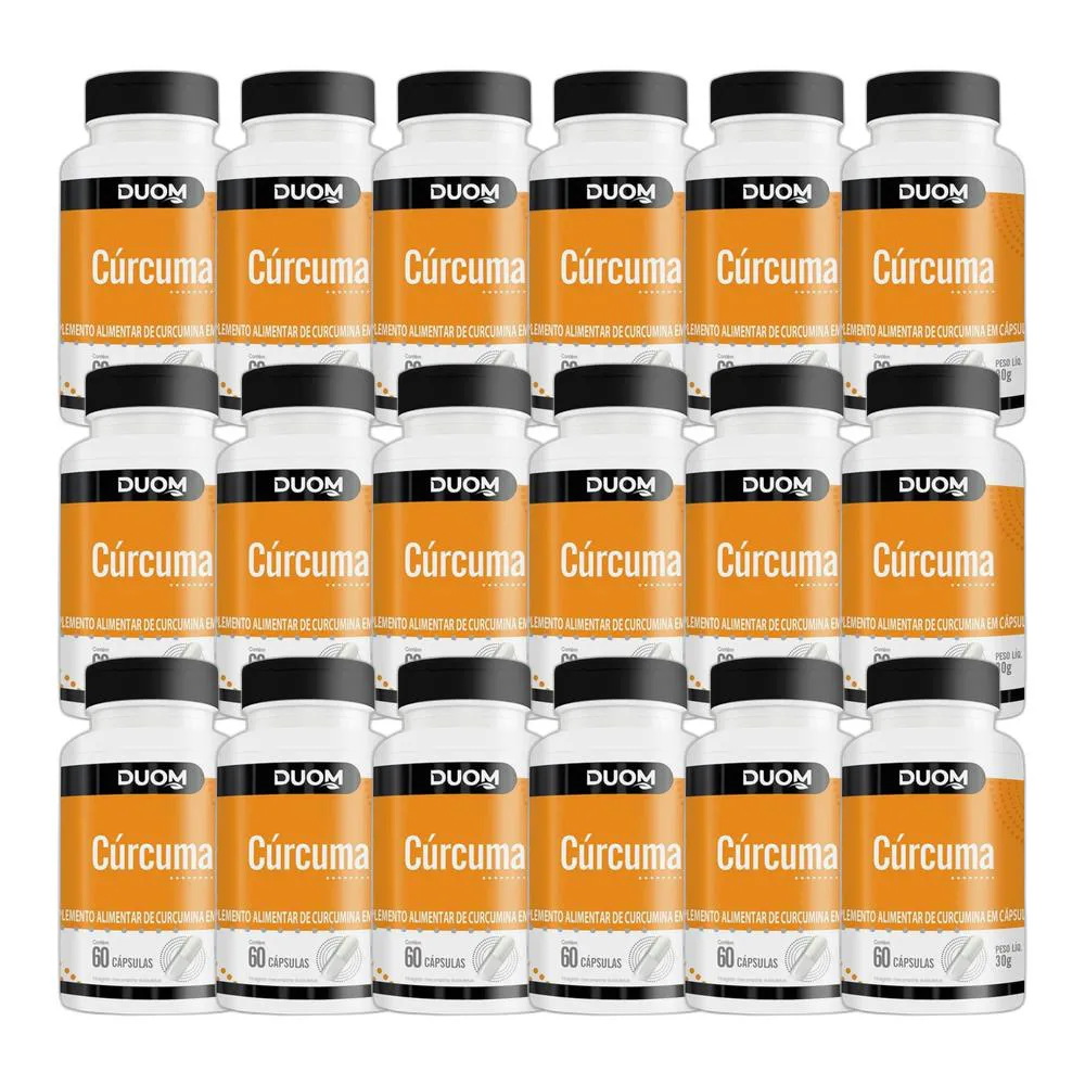 KIT 18X SUPLEMENTO ALIMENTAR CúRCUMA 60 CPS - DUOM