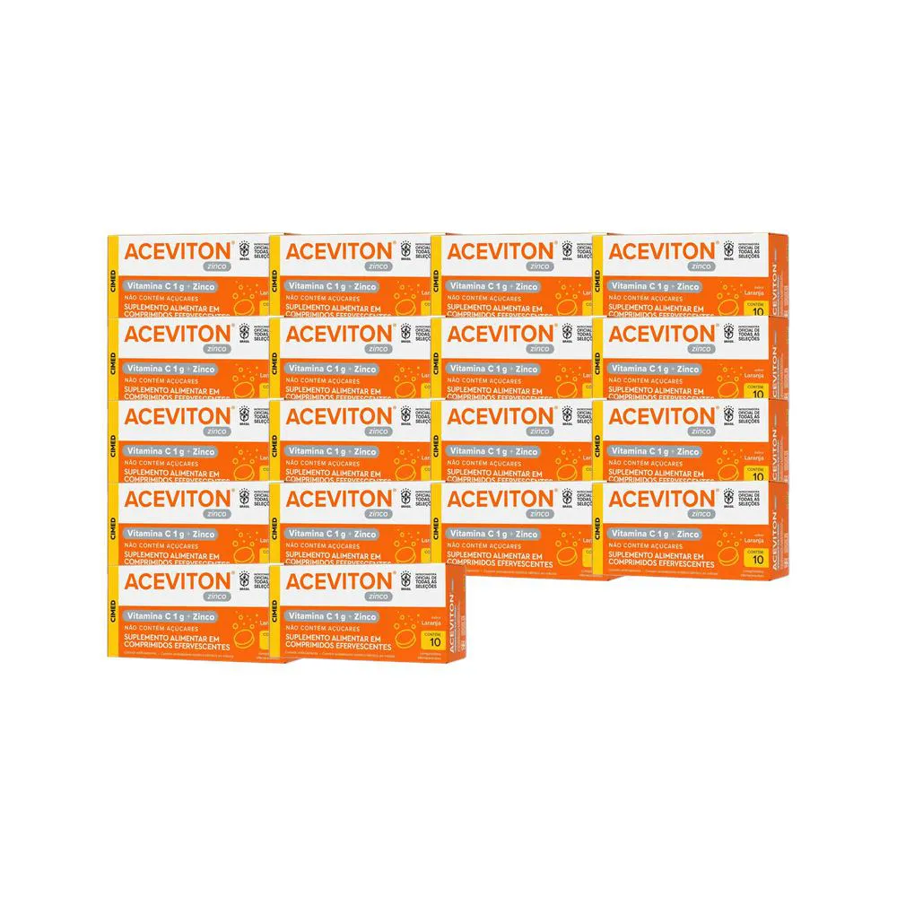KIT 18X VITAMINA ACEVITON VITAMINA C + ZINCO 10 CPR - CIMED