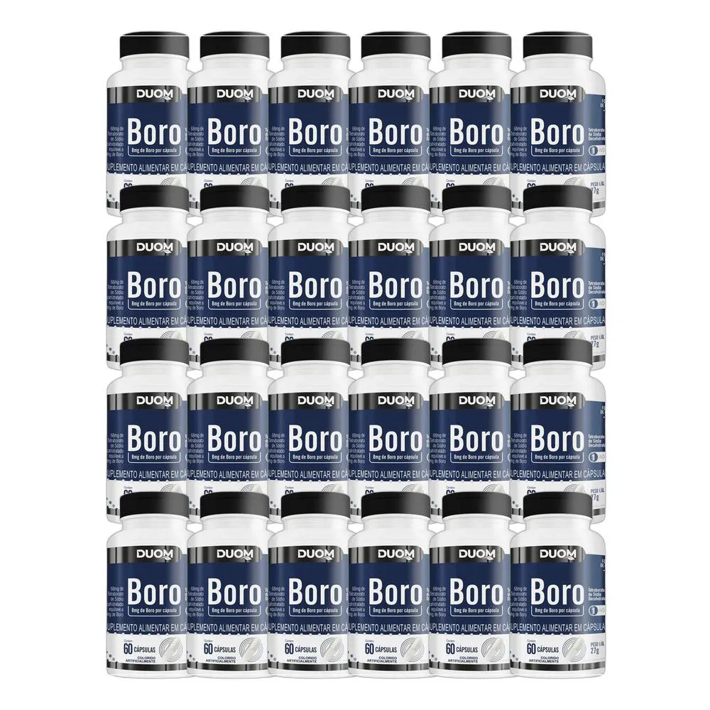 KIT 24X SUPLEMENTO ALIMENTAR BORO 60 CPS - DUOM