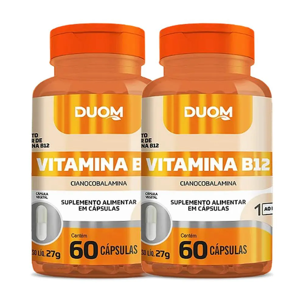 KIT 2X SUPLEMENTO ALIMENTAR CIANOCOBALAMINA B12 60 CPS DUOM