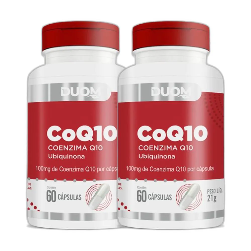 KIT 2X SUPLEMENTO ALIMENTAR COENZIMA Q10 COQ10 60 CPS DUOM