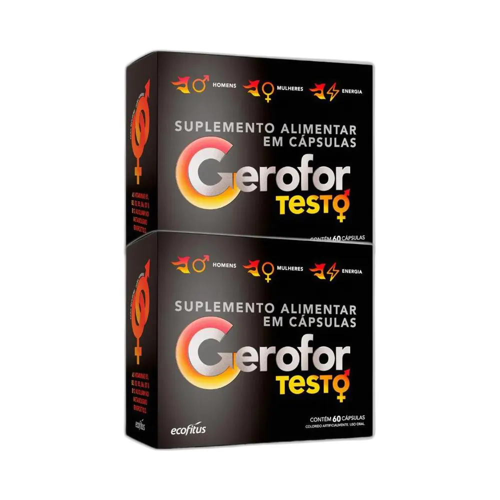 KIT 2X SUPLEMENTO ALIMENTAR GEROFOR TESTO 60 CPS - ECOFITUS
