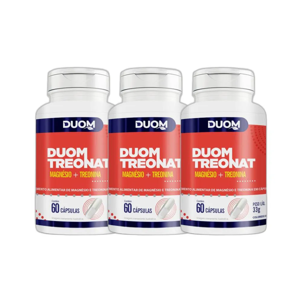 KIT 3X SUPLEMENTO ALIMENTAR TREONAT 60 CPS - DUOM