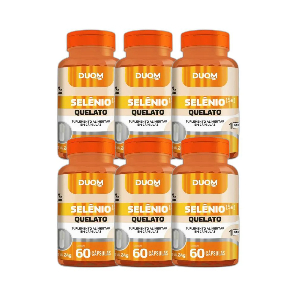 KIT 6X SUPLEMENTO ALIMENTAR SELêNIO 60 CPS - DUOM