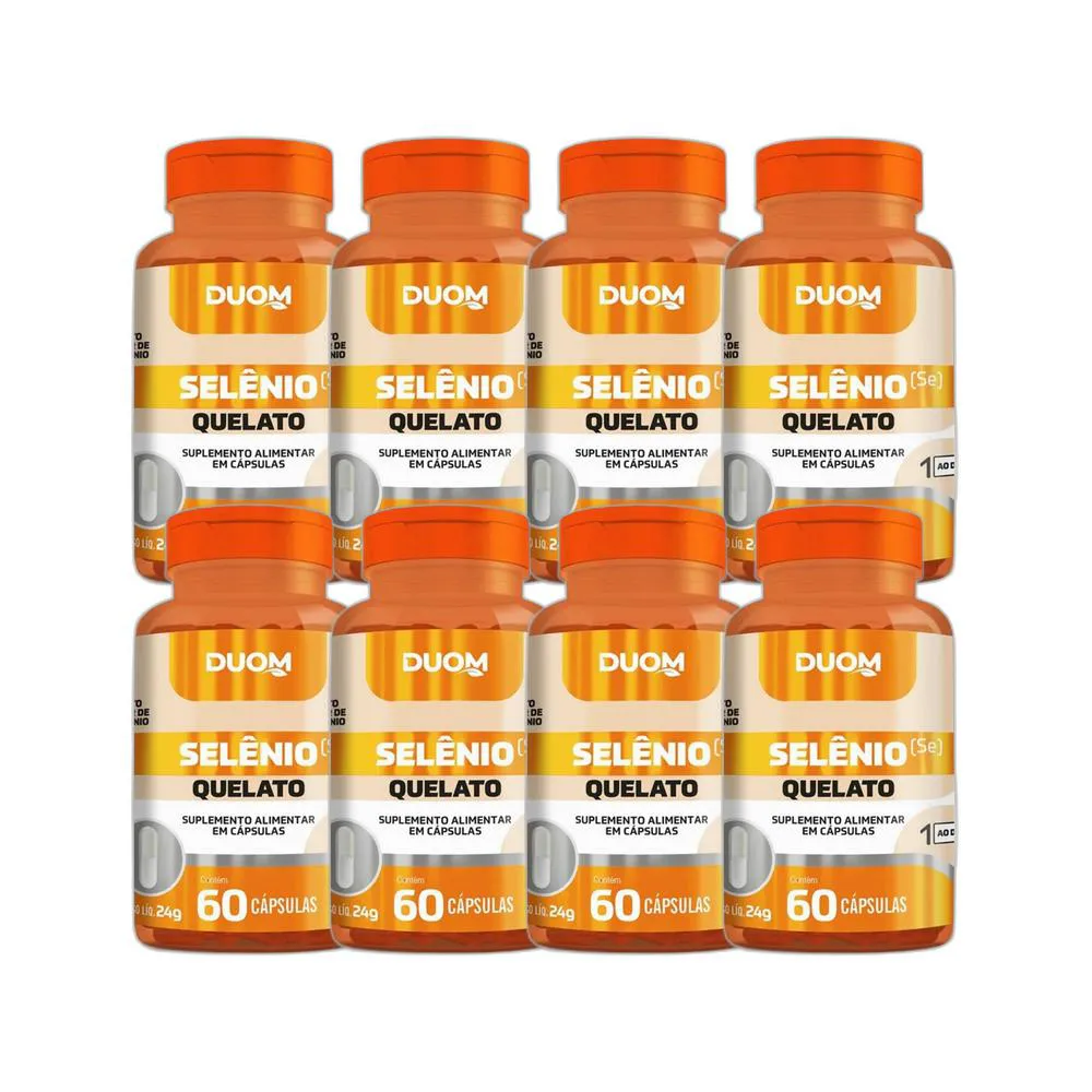KIT 8X SUPLEMENTO ALIMENTAR SELêNIO 60 CPS - DUOM