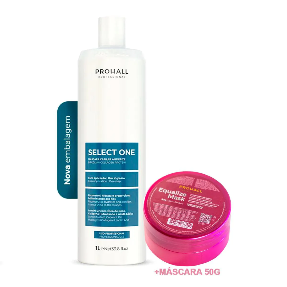 ANTIFRIZZ SELECT ONE PROHALL 1 LITRO +MáSCARA EQUALIZE 50G
