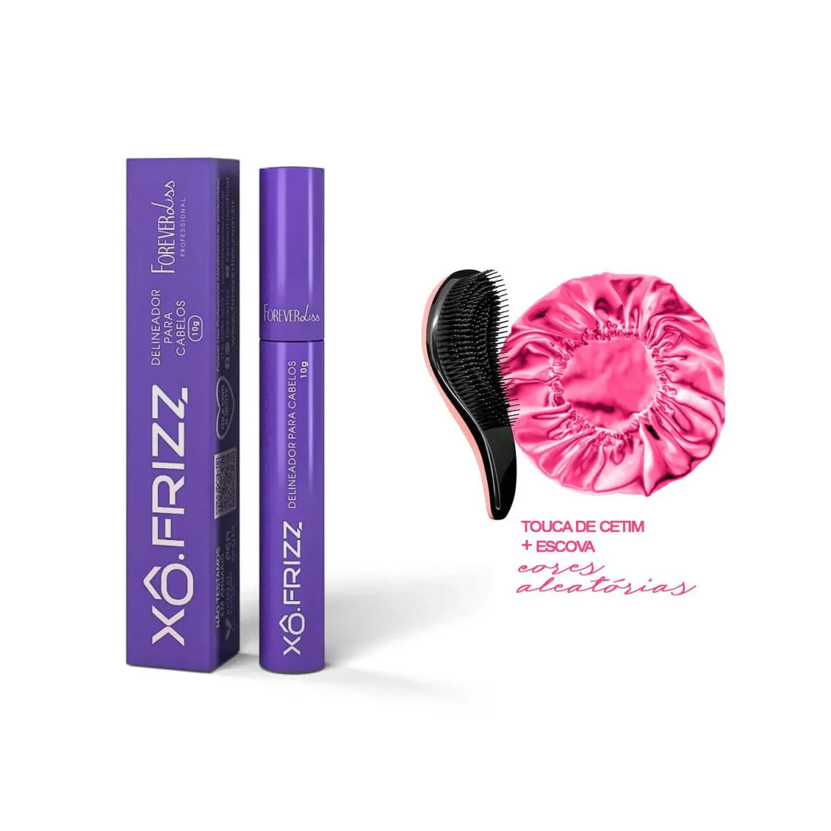 DELINEADOR PARA CABELO Xô FRIZZ FOREVER LISS +TOUCA/ESCOVA