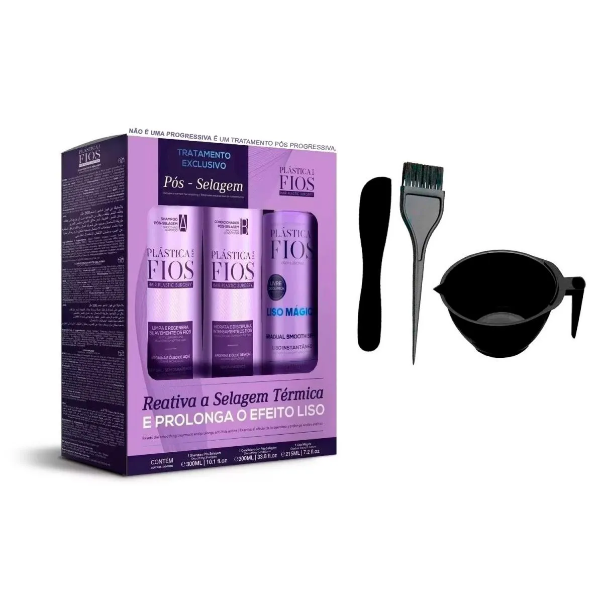 KIT PóS QUíMICA CADIVEU PLáSTICA DOS FIOS +CUMBUCA/ESPáTULA