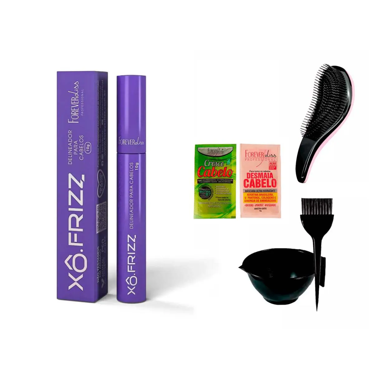 Xô FRIZZ FOREVER LISS ANTIFRIZZ CABELO +SACHê/CUMBUCA/ESCOVA