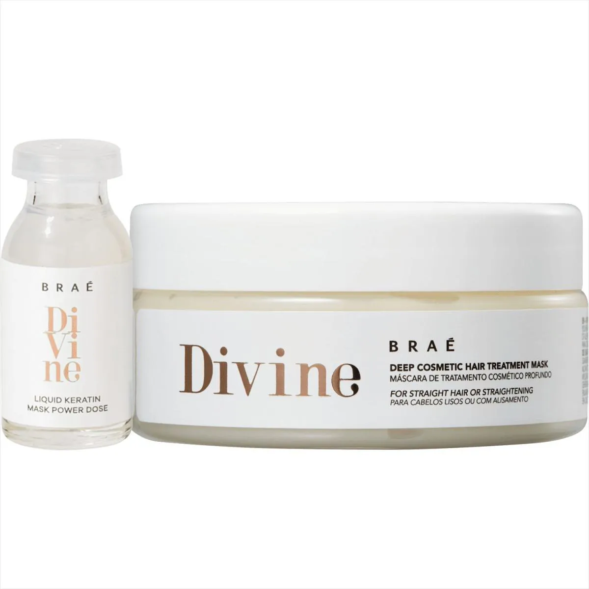 KIT BRAé DIVINE AMPOLA 13ML + MáSCARA DE TRATAMENTO 200G