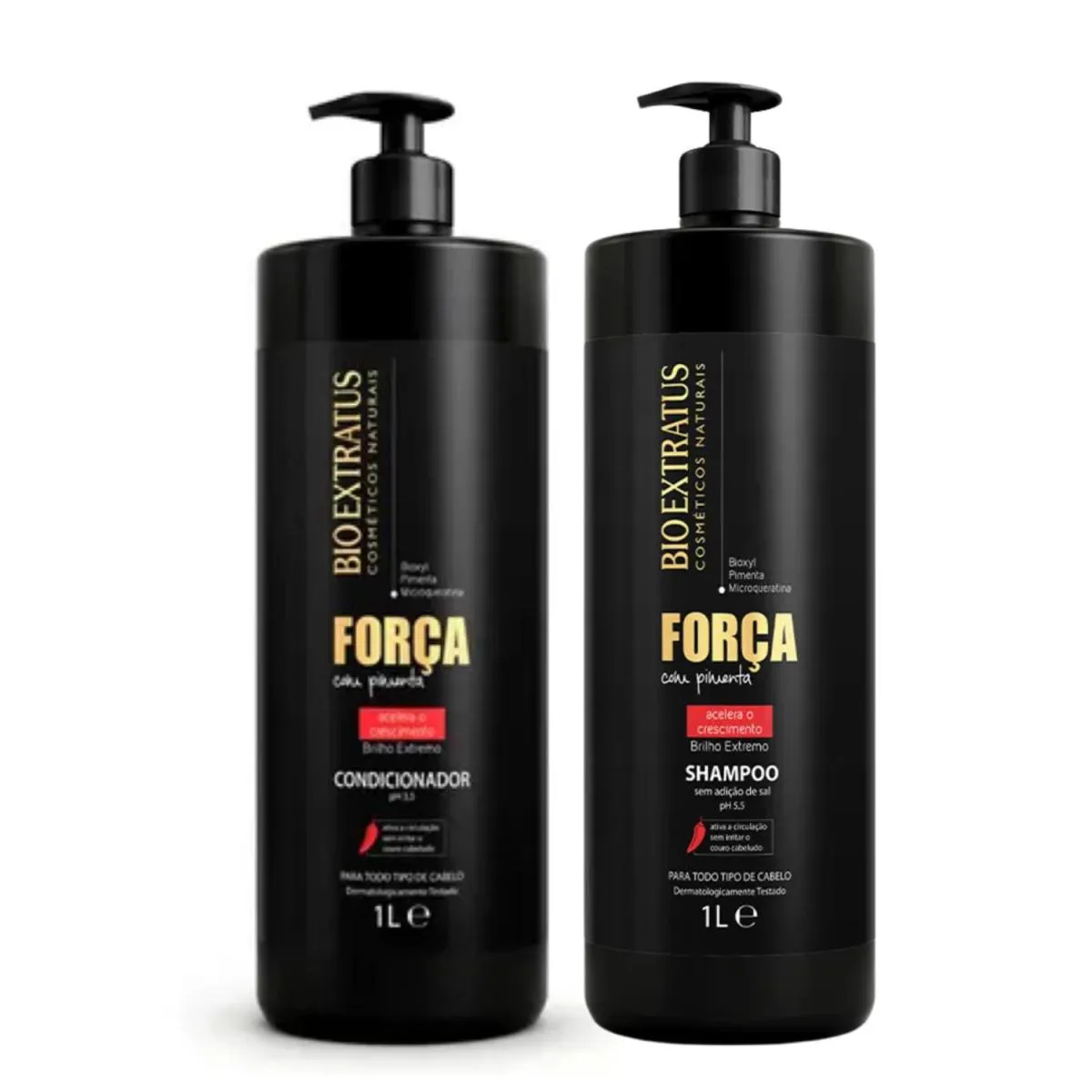 KIT COND E SHAMPOO FORçA COM PIMENTA 1L – BIO EXTRATUS