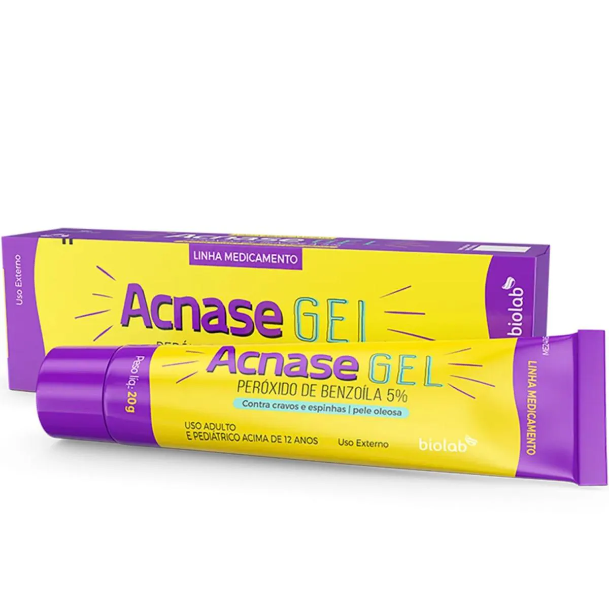 ACNASE GEL TRATAMENTO ACNE PERóXIDO DE BENZOíLA 20G - BIOLAB