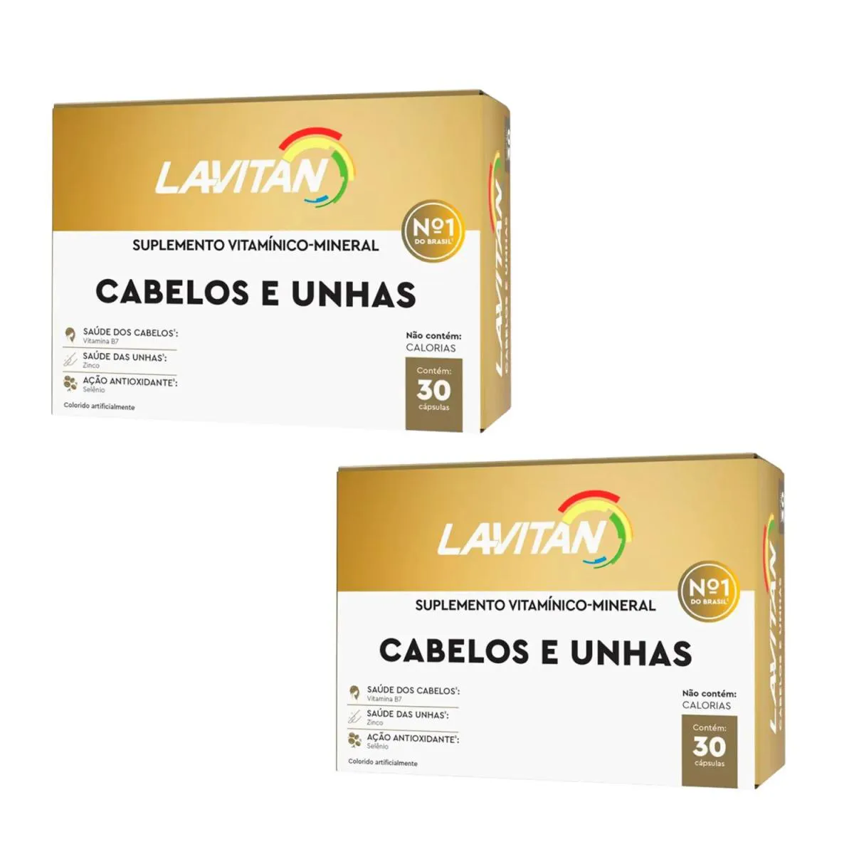 KIT C2 SUPLEMENTO CABELOS E UNHAS COM 30 -  LAVITAN