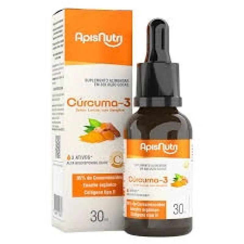 CúRCUMA-3 GOTAS (30ML) - SABOR: LARANJA C/ GENGIBRE