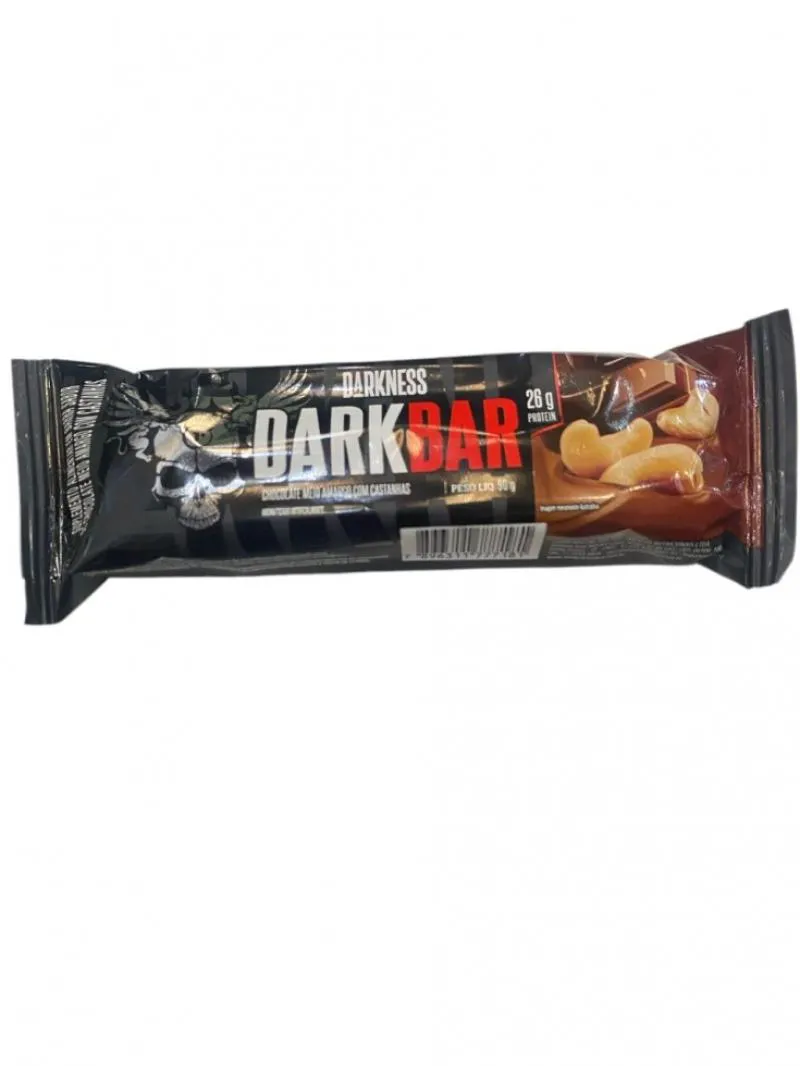 DARK BAR (90G) - NOVA EMBALAGEM - SABOR: CHOCOLATE MEIO AMARGO C/ CASTANHAS
