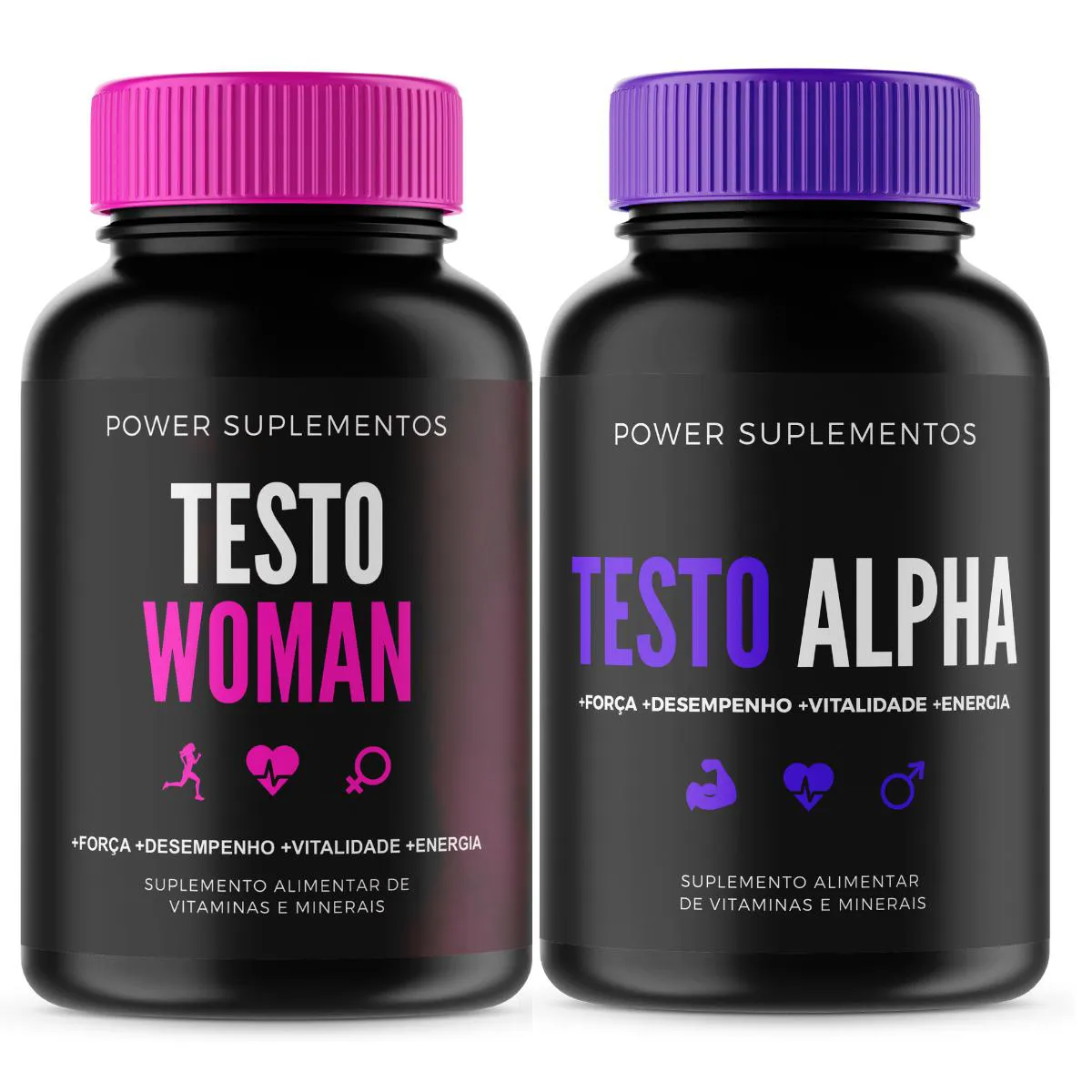 TESTO WOMAN CENTRUM MULHER + TESTO ALPHA CENTRUM P/ HOMENS Neutro