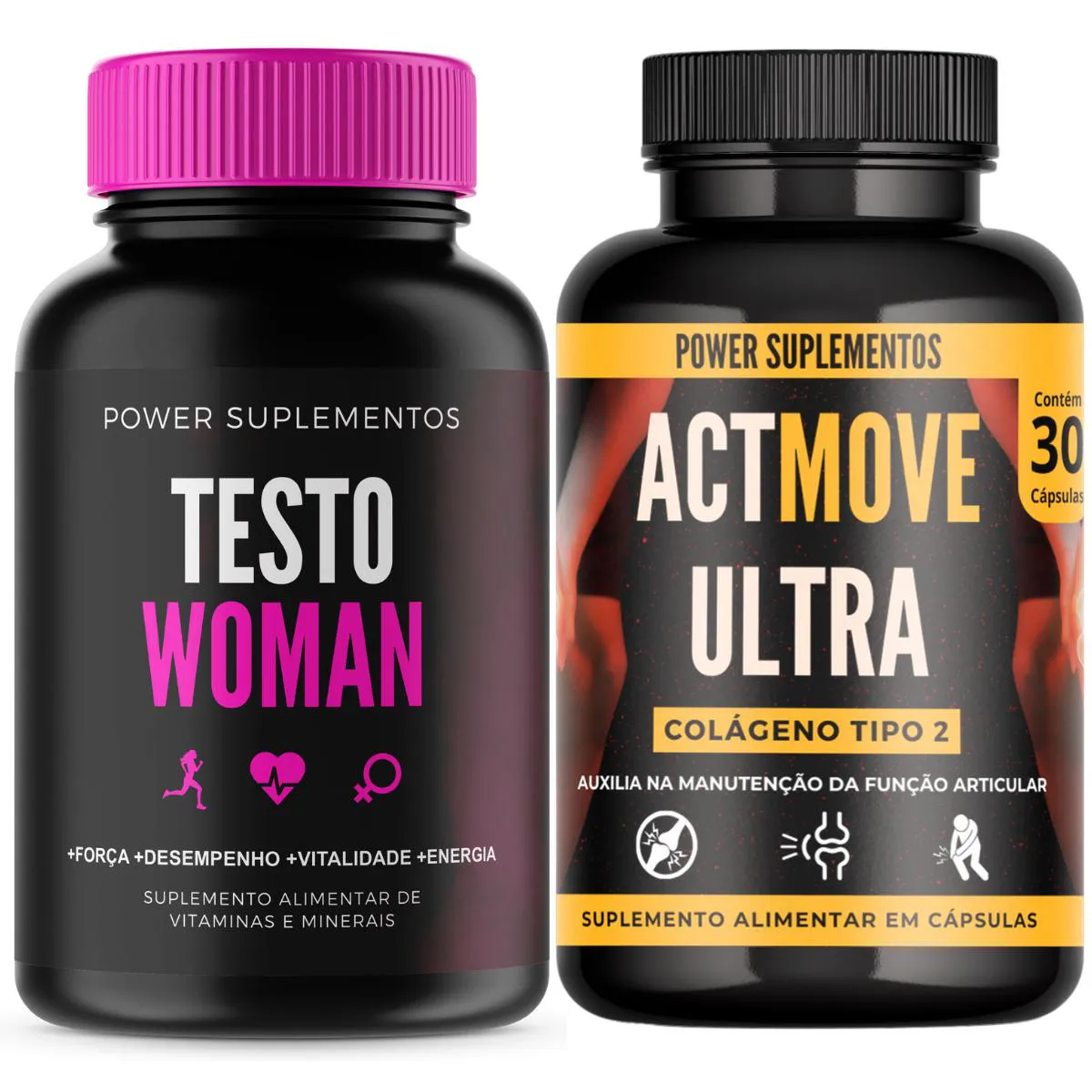 TESTO WOMAN MULTIVITAMíNICO + ACT MOVE ULTRA COLáGENO TIPO 2 + CURCUMINA Neutro