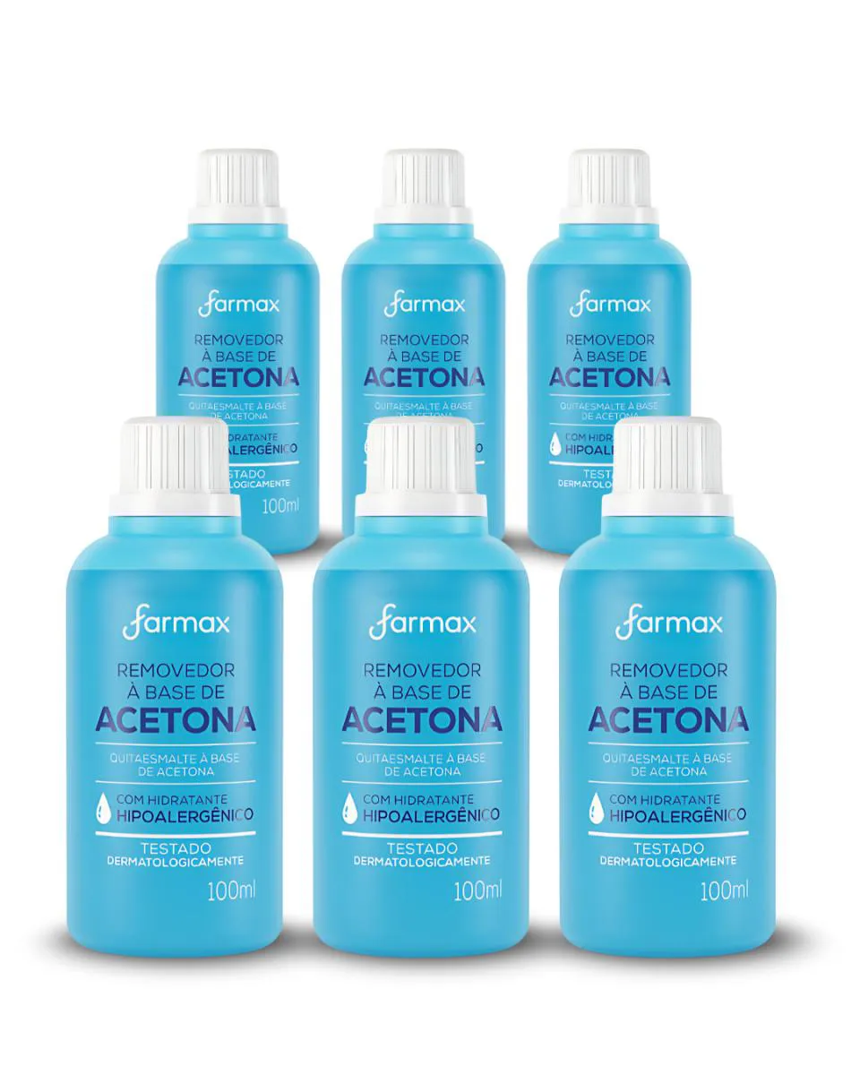 REMOVEDOR DE ESMALTE COM ACETONA 100ML FARMAX