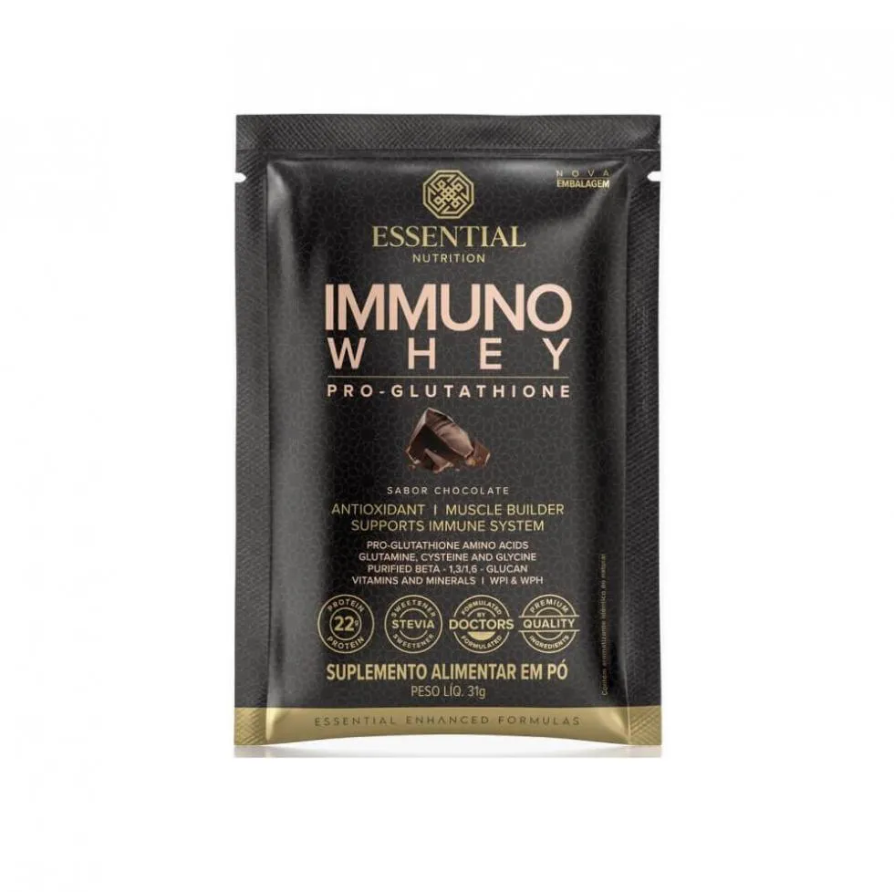 IMMUNO WHEY PRO GLUTATHIONE SACHê (25G) - SABOR: CHOCOLATE (31G).