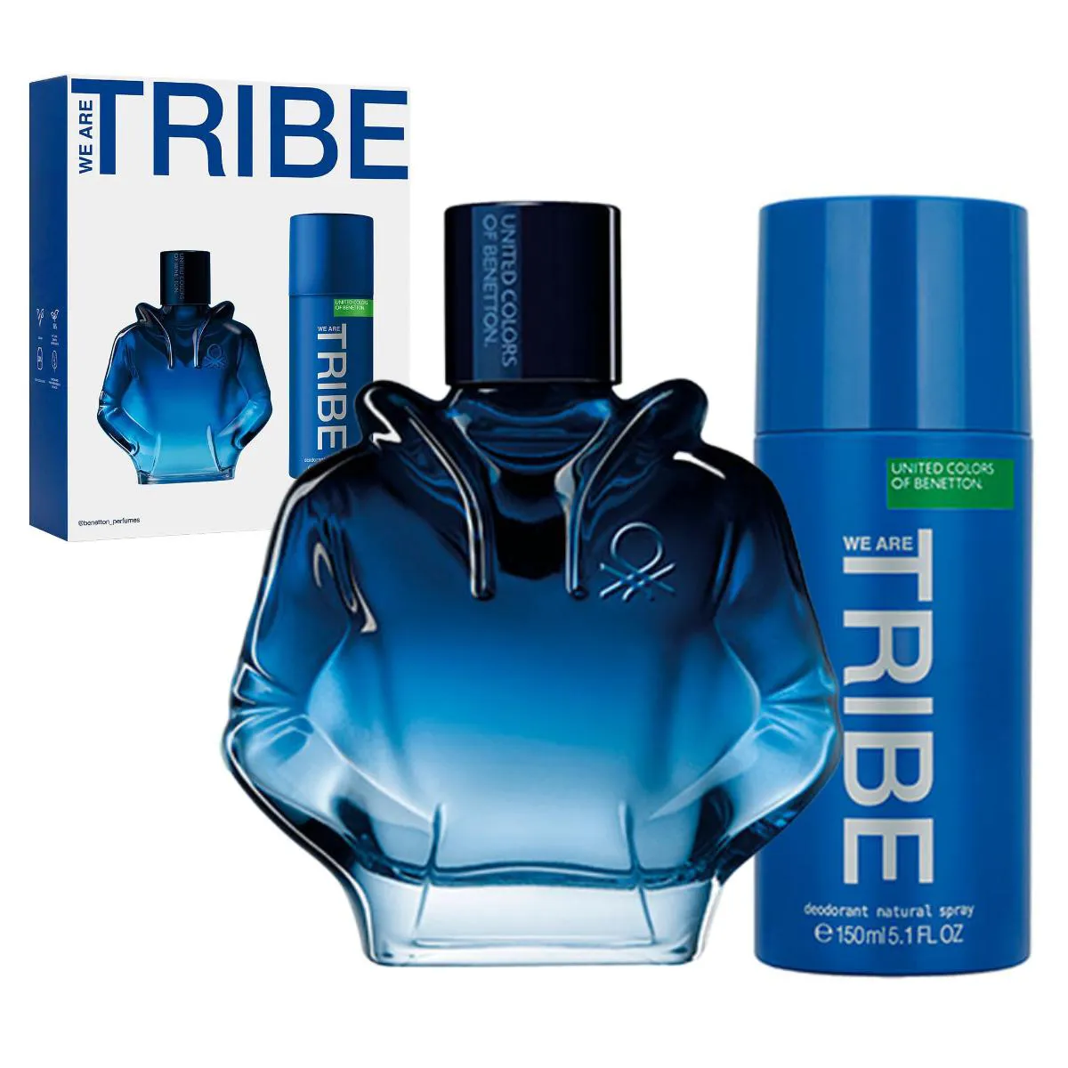KIT PERFUME MASCULINO WE ARE TRIBE  DE BENETTON EAU DE TOILETTE 90 ML E DESODORANTE 150ML